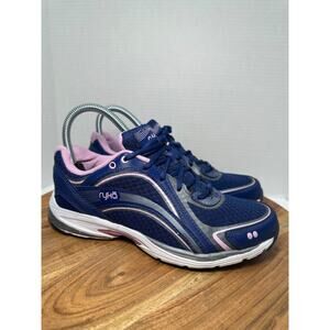 Ryka Sky Walk Walking Shoes Women’s Size 6W Blue Gray Pink Gym‎ Outdoor Athletic